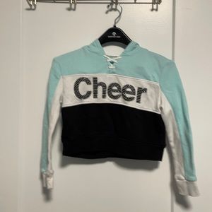 Girls size 10 justice crop sweatshirt